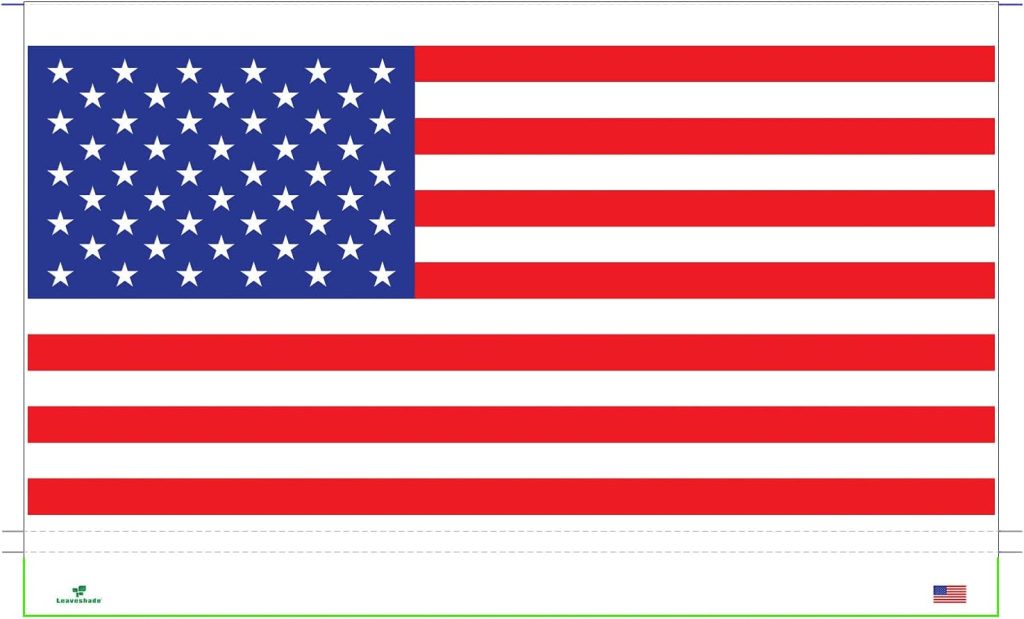 Leaveshade RV Awning Fabric Replacement Camper Trailer Awning Fabric Super Heavy Vinyl Coated Polyester 143(Fit for 15 Awning)-USA Flag (Custom Looking)