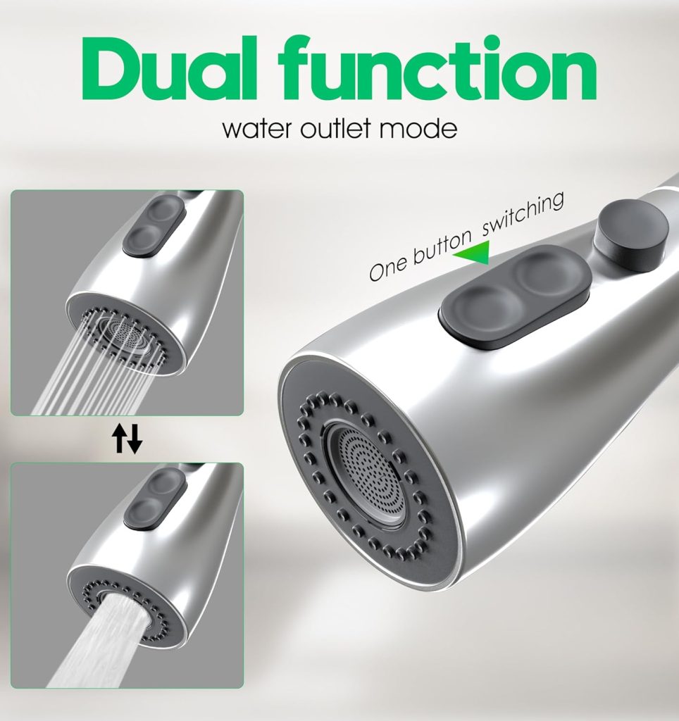 Kitchen Faucets-Kitchen Faucet with Pull Down Sprayer-Single Handle High Arc Brushed Nickel Pull Out Kitchen Faucet-Kitchen Sink faucets