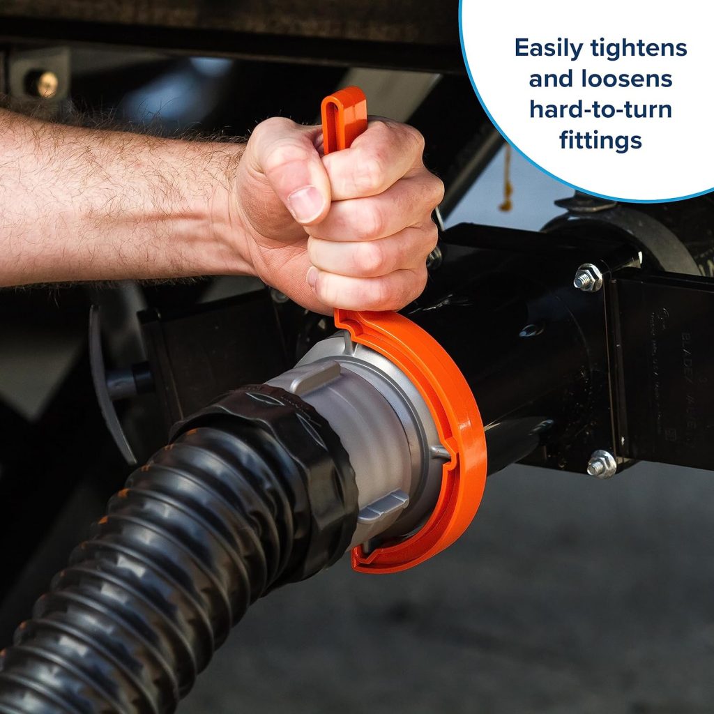 Camco RhinoFLEX Camper/RV Swivel Fitting Wrench Set | Disconnect/Connect Sewer Fittings with Ease | Ergonomic Design  Compatible w/Rhino, Revolution  Easy Slip RV Sewer Hose Fittings | 2-Pk (39758)